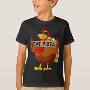 Camiseta Turquia Comeu Pizza Adulto Vegan Kids Engraçado Th