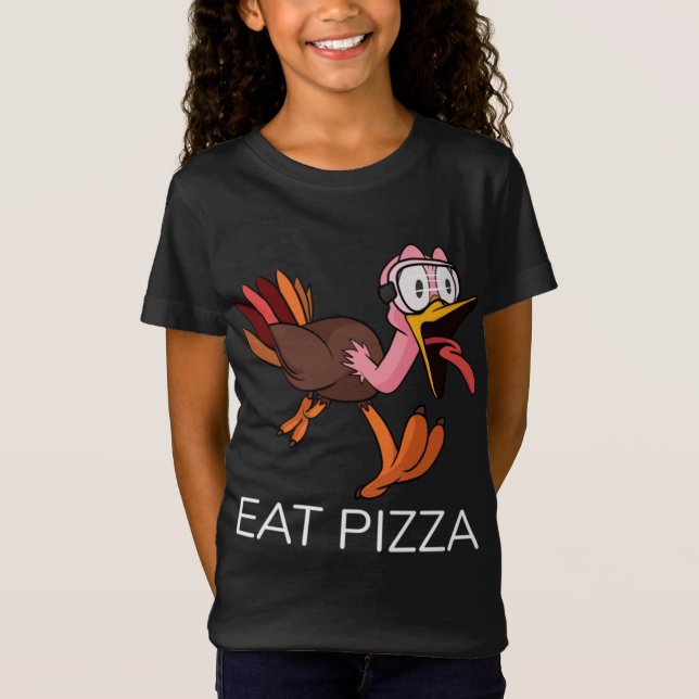 Camiseta Turquia Comeu Pizza Men Mulheres Criança Vegan Veg (Frente)
