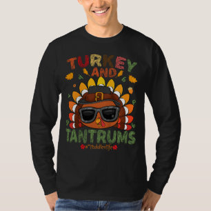 Camiseta Turquia e Tantrums Toddler Vida Graças Gobble K