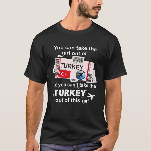 Camiseta Turquia Embarcando Turquia Garota Turquia (Frente)