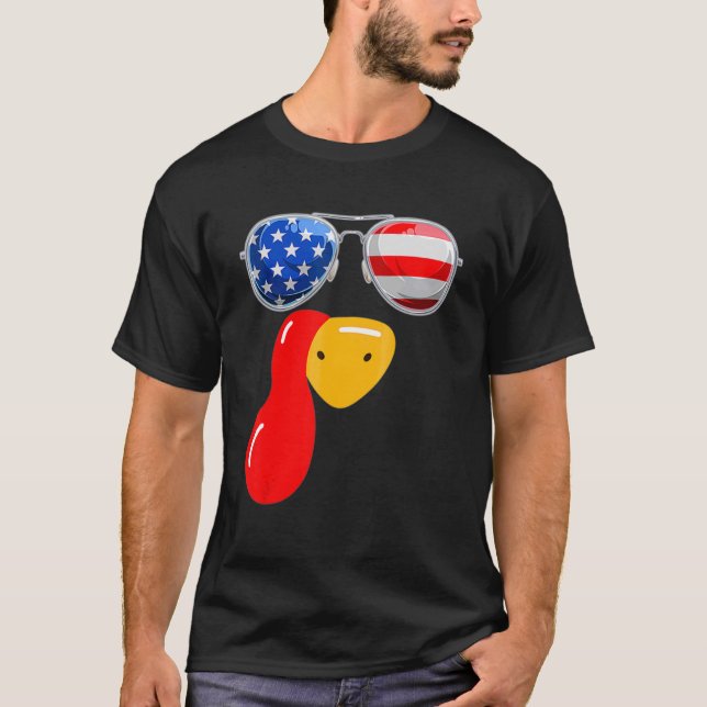 Camiseta Turquia Enfrenta Óculos Solares Primo Tripulação T (Frente)