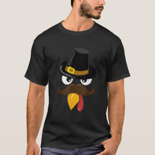 Camiseta Turquia Enfrenta Pilgrim Dia de Ação de Graças Cam