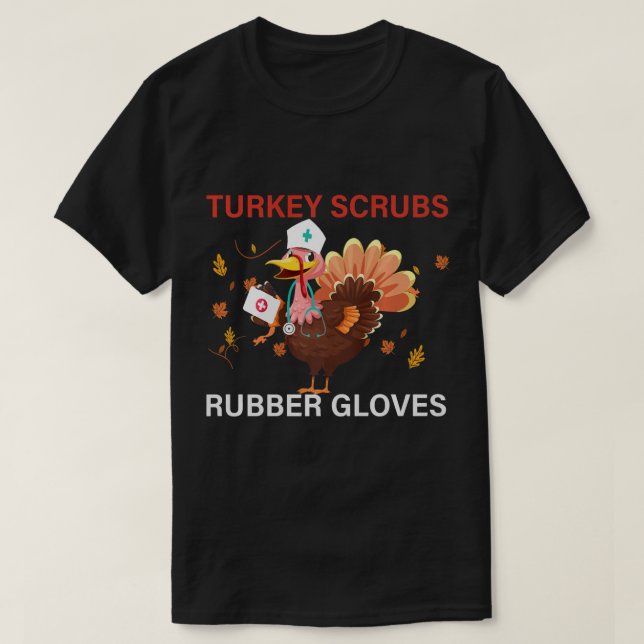 Camiseta Turquia esfrega borracha luva a enfermeira Turquia (Frente do Design)