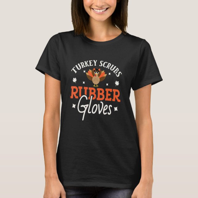 Camiseta Turquia esfrega luvas de borracha (Frente)