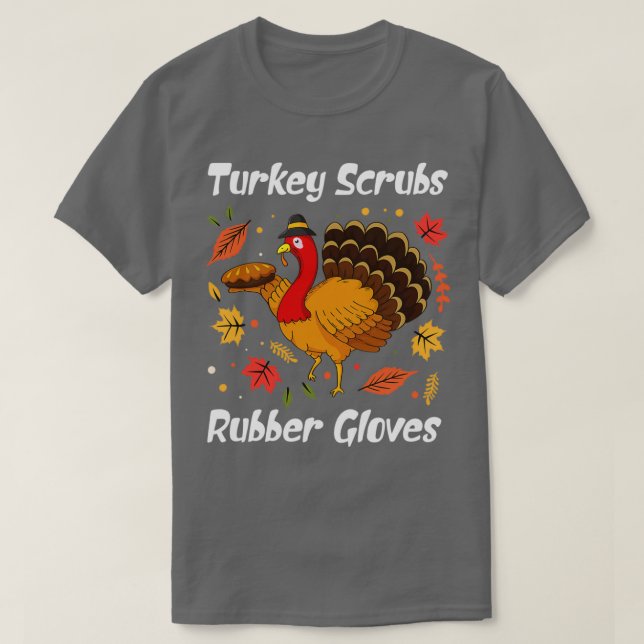 Camiseta Turquia esfrega luvas de borracha (Frente do Design)