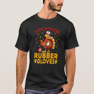 Camiseta Turquia esfrega luvas de borracha no dia de graças