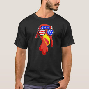 Camiseta Turquia face ao Patriota Americano Correndo Trot T
