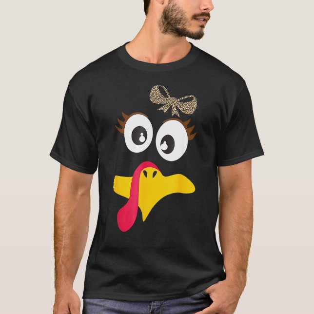 Camiseta Turquia Face Com Leopardo Loop Garotas de Ação de  (Frente)