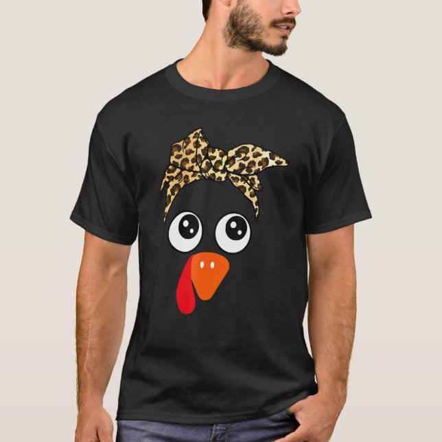 Camiseta Turquia Face Leopardo Banda-Cabeça de Mulheres em  (Frente)