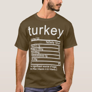 Camiseta turquia Nutrição Fala Engraçado Ação de Graças