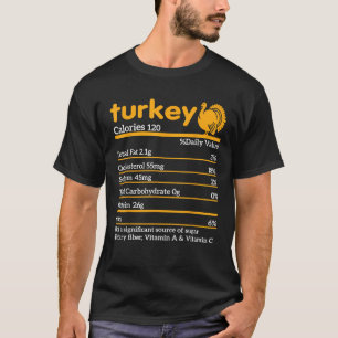 Camiseta Turquia Nutrição Fala Engraçado comida de Ação de
