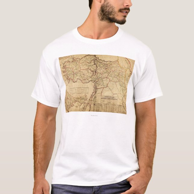 Camiseta Turquia, otomano EmpirePanoramic MapTurkey (Frente)