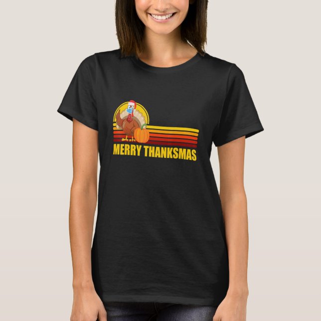 Camiseta Turquia Papai noel Feliz Felicitações de Natal (Frente)
