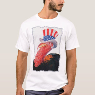 Camiseta Turquia patriótica que veste o chapéu alto da