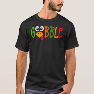 Camiseta Turquia Pergrim Gobble Boys Toddler Graças