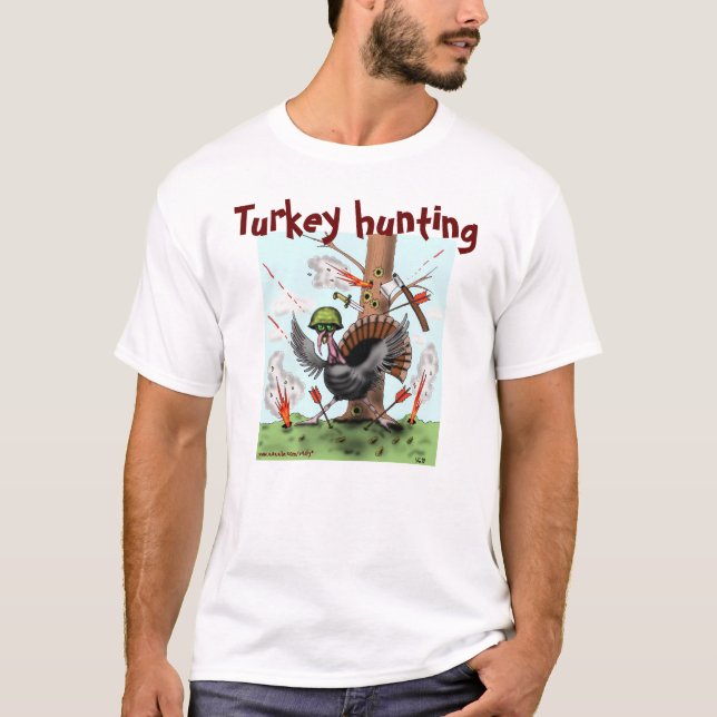 Camiseta Turquia que caça o t-shirt engraçado da acção de (Frente)