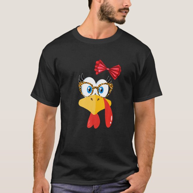 Camiseta Turquia Roda Óculos de Impressão Leopardo Mulheres (Frente)