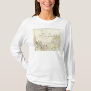 Camiseta Turquia, Rússia e mapa gravado Ásia