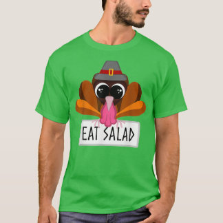 Camiseta Turquia Salad Ação de Graças Vegetariano Vegan