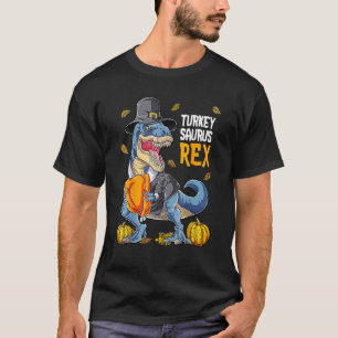 Camiseta Turquia Saurus Rex Pilgrim Rex Fall Vibes Graças