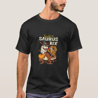 Camiseta Turquia Saurusrex Dinossaur Segurando Obrigados De