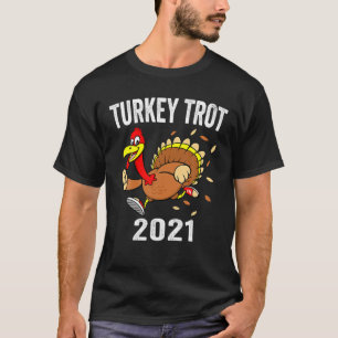Camiseta Turquia Trot 2021 Ação de Graças Turquia Trot Kids