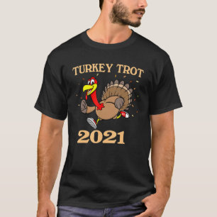 Camiseta Turquia Trot 2021 Ação de Graças Turquia Trot Kids
