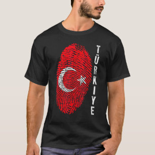 Camiseta Turquia Turkiye Bandeira Nacional Fingerprint Bayr