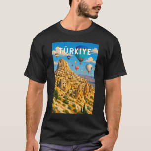 Camiseta Turquia Turquia Ilustração Viagem Arte Vintage