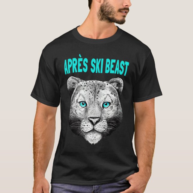 Camiseta Turquoise Style Apres Ski Snow Leopard (Frente)