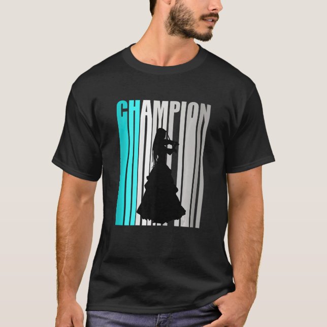 Camiseta Turquoise Violin Champion Orquestra RetroDesign V (Frente)