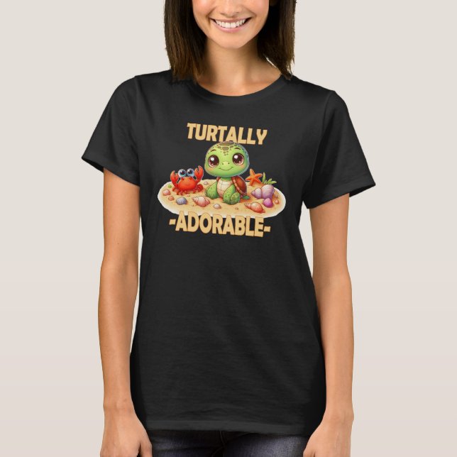 Camiseta Turtally Adorável Brincadeira Bela Caricatura Turt (Frente)