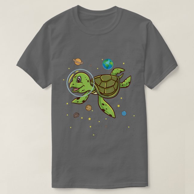 Camiseta Turtle Astronauta Turtle Lover para Turtle Animal  (Frente do Design)
