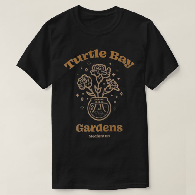 Camiseta Turtle Bay Gardens Medford WI CEP (Frente do Design)