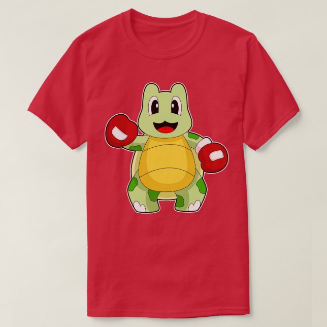 Camiseta Turtle Boxer Boxing Luvas Boxing (Frente do Design)