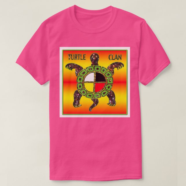 Camiseta Turtle Clan Medicine Wheel (Frente do Design)