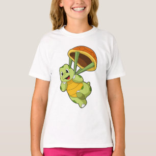 Camiseta Turtle com Shell como Skydiver