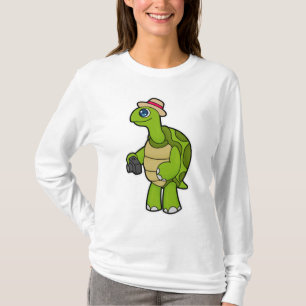 Camiseta Turtle como fotógrafo com câmera