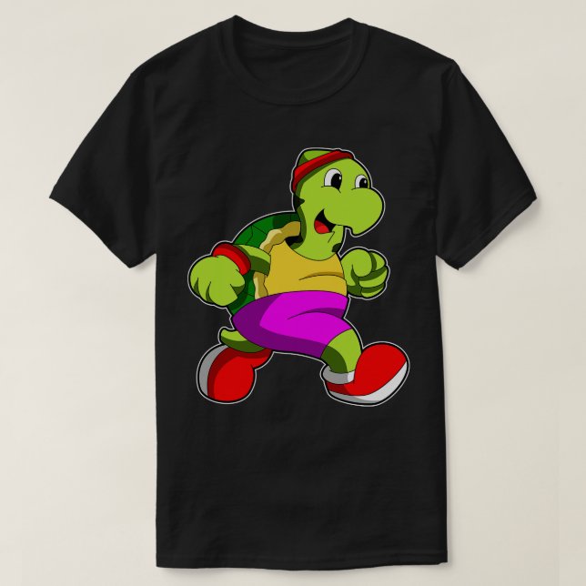 Camiseta Turtle como Jogger com Cabeça (Frente do Design)