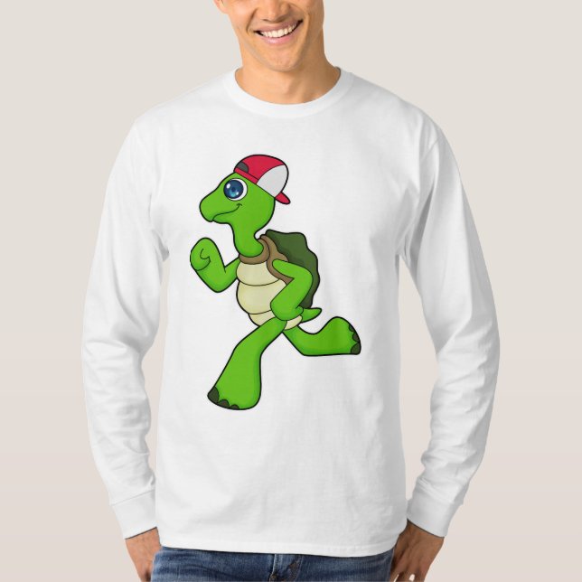 Camiseta Turtle como Runner com Boné (Frente)