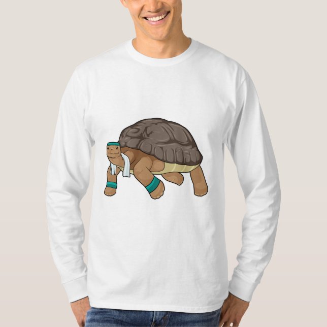 Camiseta Turtle como Runner com Toalha (Frente)