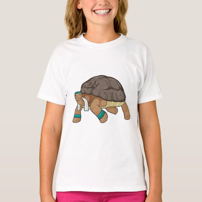 Camiseta Turtle como Runner com Toalha (Frente)