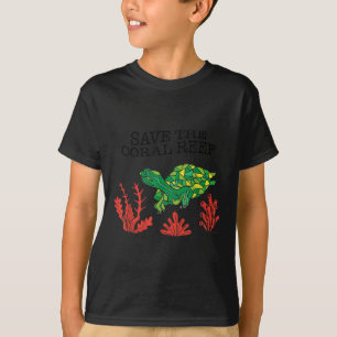 Camiseta Turtle Coral Salva O Meio Ambiente Do Recife De Co