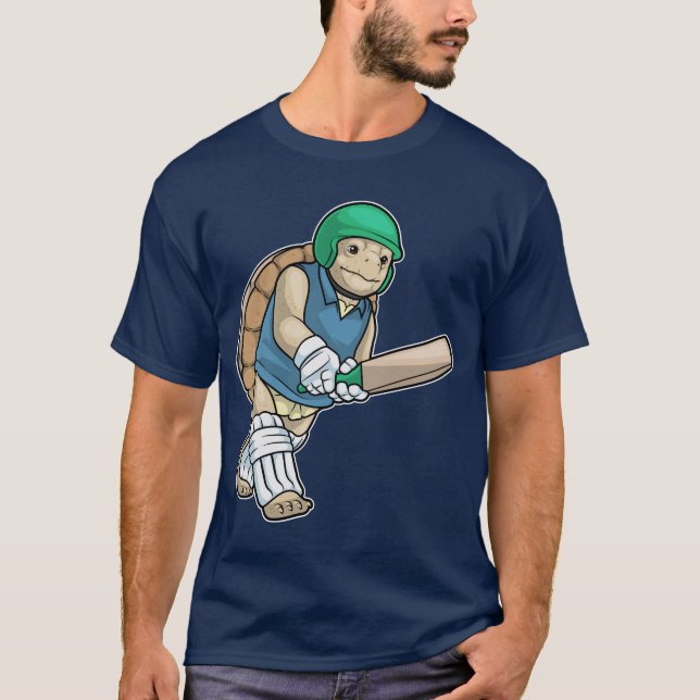 Camiseta Turtle Cricket Cricket bat Sports (Frente)