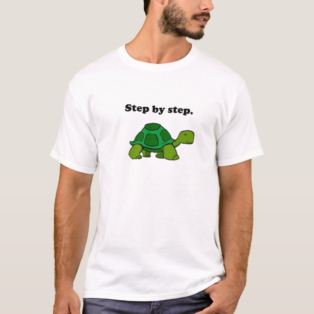 Camiseta Turtle de tartaruga persistente ganhando passo a p (Frente)