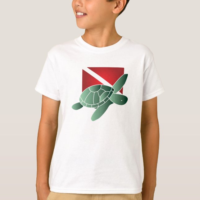 Camiseta Turtle Dive Flag Kids (Frente)