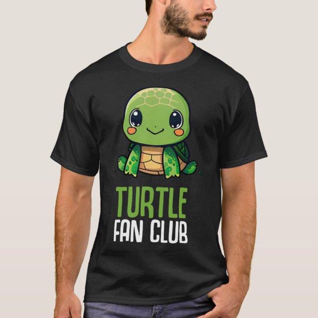 Camiseta Turtle Fan Club Tortoise Zoo Crianças Meninas 10 (Frente)