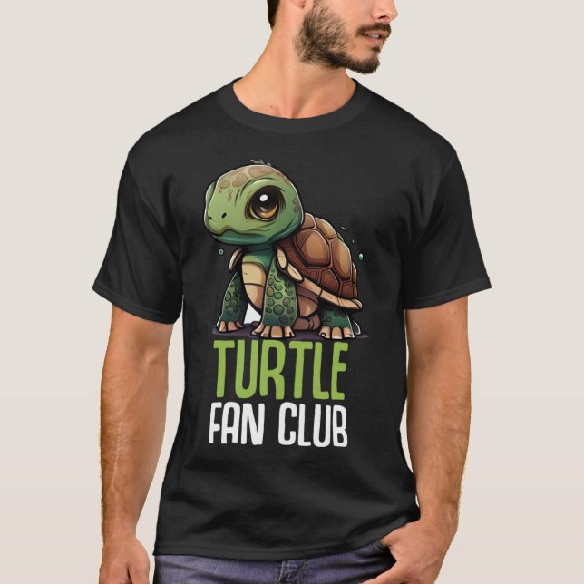 Camiseta Turtle Fan Club Tortoise Zoo Crianças Meninas 3 (Frente)