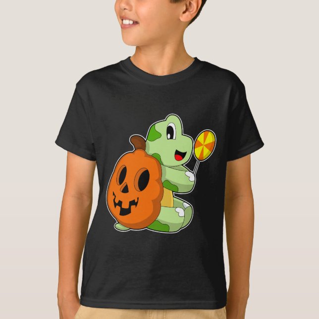 Camiseta Turtle Halloween Pumpkin (Frente)