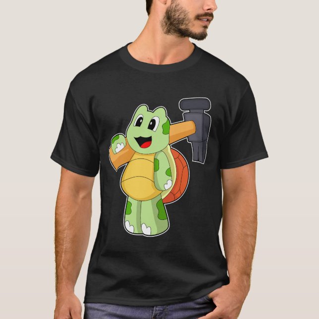 Camiseta Turtle Handyman Hammer (Frente)
